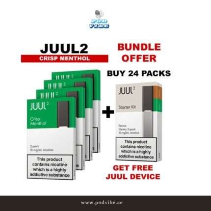 Juul 2 Crisp Menthol 24 Packs Bundle Offer