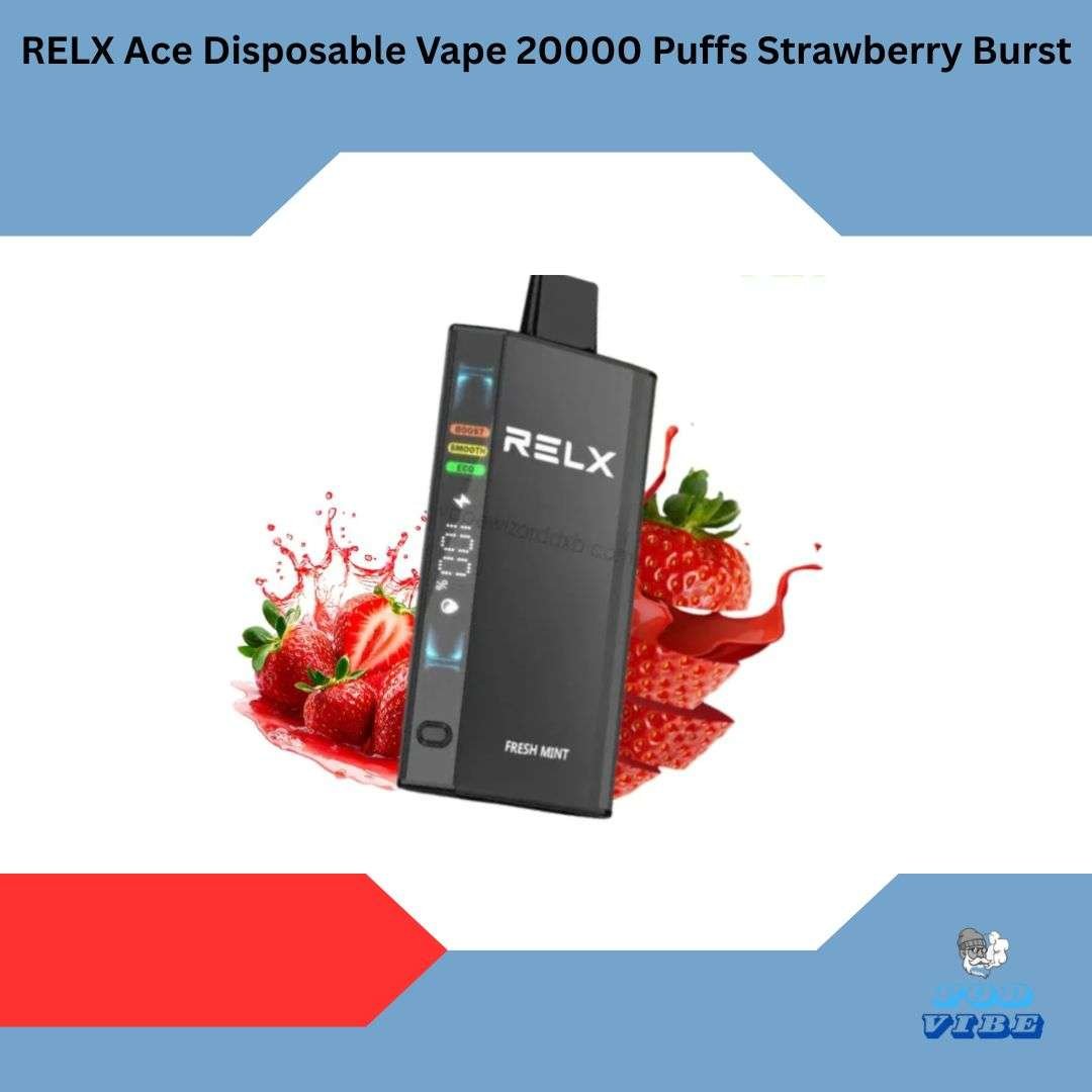 RELX Ace Disposable Vape 20000 Puffs Strawberry Burst Dubai RELX Ace Disposable Vape 20000 Puffs Strawberry Burst