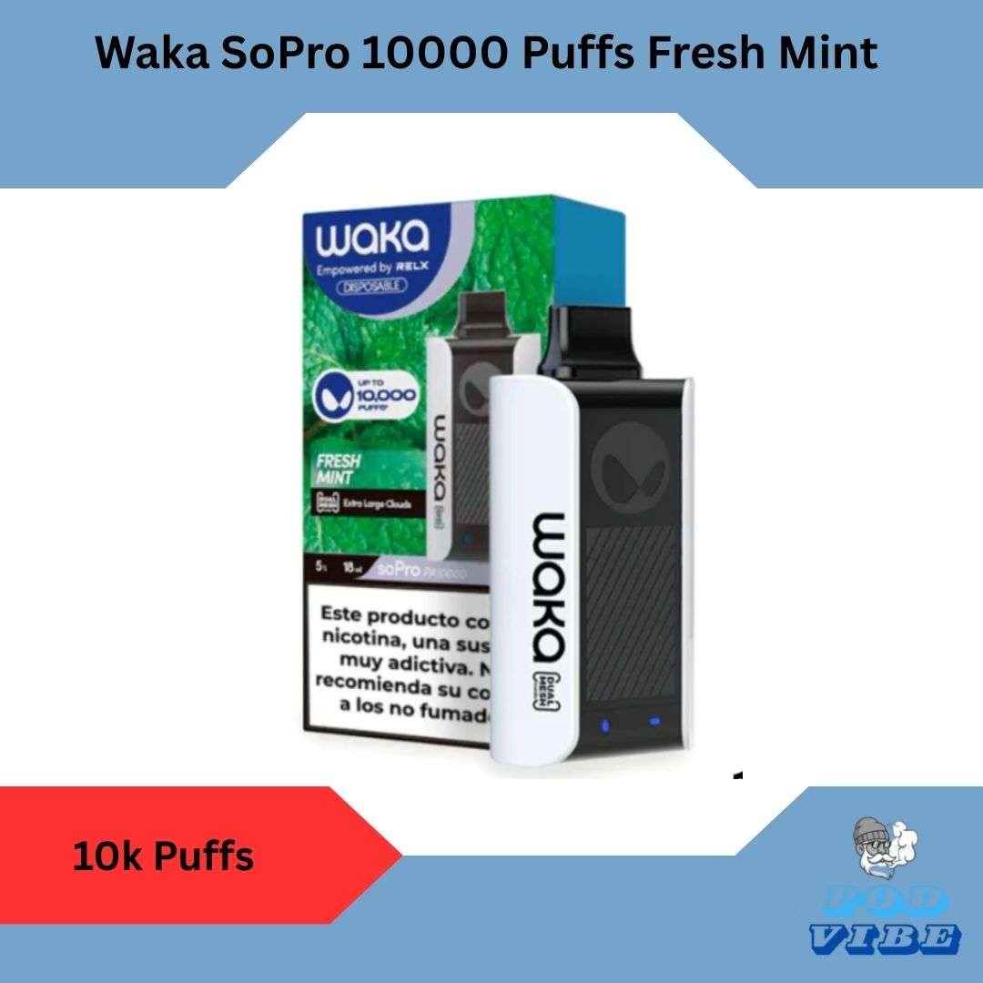 Waka SoPro 10000 Puffs Fresh Mint Dubai Waka SoPro 10000 Puffs Fresh Mint