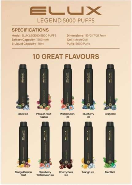 Elux Legend 5000 Puffs Disposable Vape