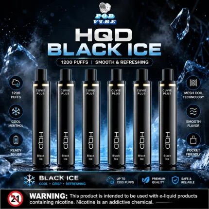 HQD Black Ice Cuvie Plus 1200 Puffs