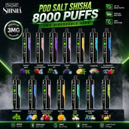 POD SALT Shisha 8000 Puffs Disposable Vape