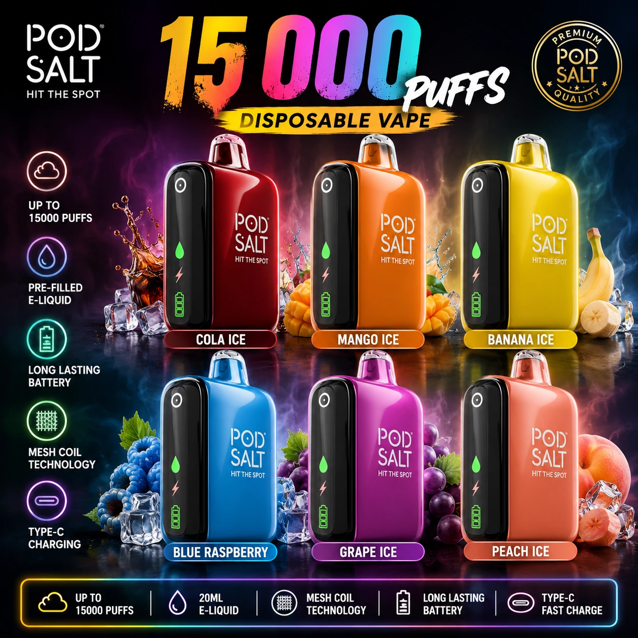 Pod Salt 15000 Puffs Pod Salt 15000 Puffs